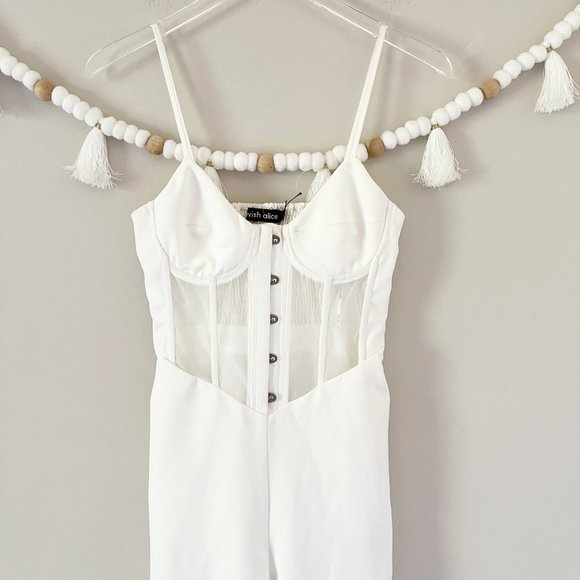 Lavish Alice V-Neck Adjustable Straps Jumpsuit Size 4 - Picture 7 of 8